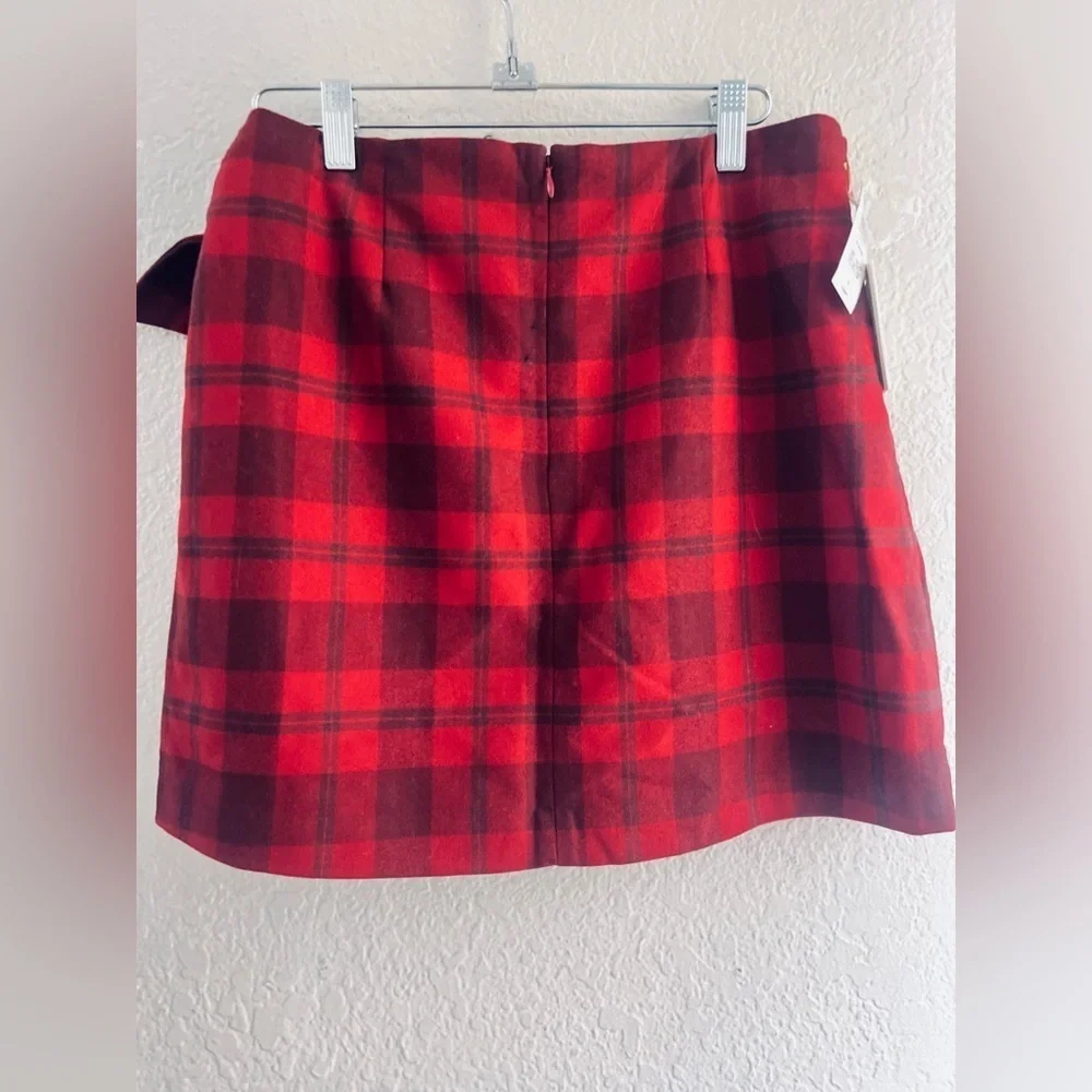 Aritzia Wilfred Wool Blend Wrap Tie Front Mini Skirt New WT Waist 14 1/2”
